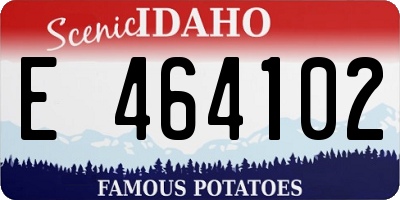 ID license plate E464102