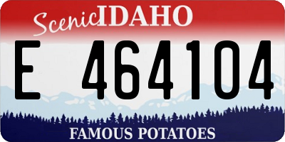 ID license plate E464104