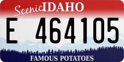 ID license plate E464105