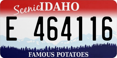 ID license plate E464116