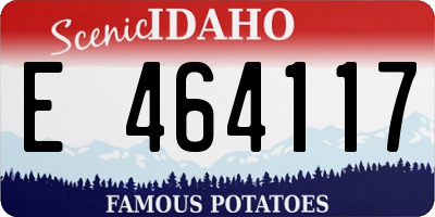 ID license plate E464117