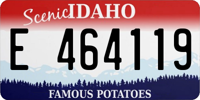 ID license plate E464119