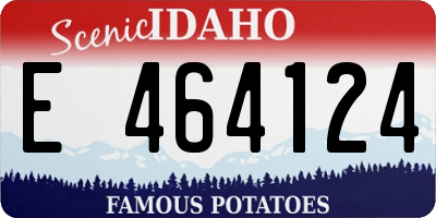 ID license plate E464124
