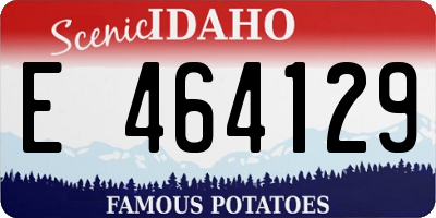ID license plate E464129
