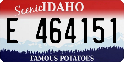 ID license plate E464151