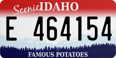 ID license plate E464154