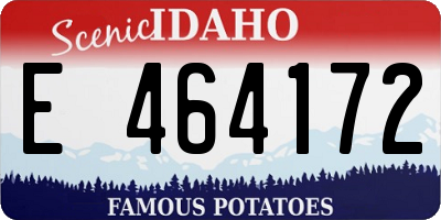 ID license plate E464172
