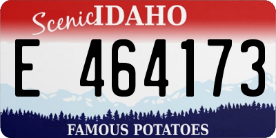 ID license plate E464173
