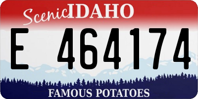ID license plate E464174