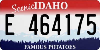 ID license plate E464175