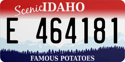 ID license plate E464181