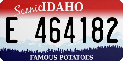 ID license plate E464182