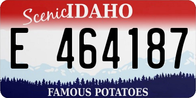 ID license plate E464187