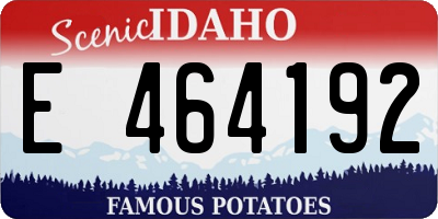 ID license plate E464192