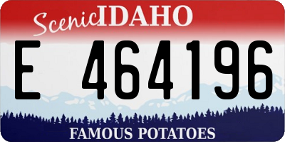 ID license plate E464196