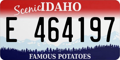 ID license plate E464197