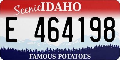 ID license plate E464198