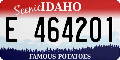 ID license plate E464201