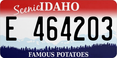 ID license plate E464203