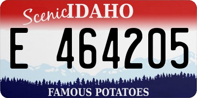 ID license plate E464205