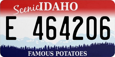 ID license plate E464206