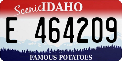 ID license plate E464209