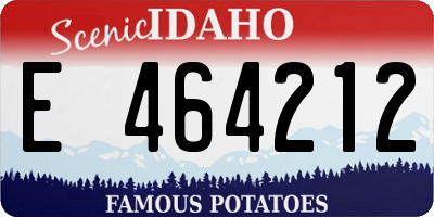 ID license plate E464212