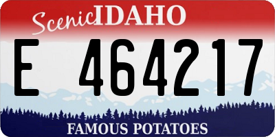 ID license plate E464217