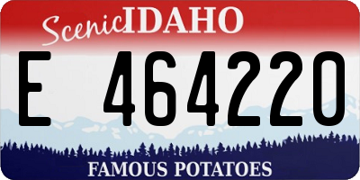ID license plate E464220