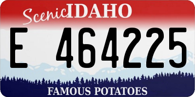 ID license plate E464225