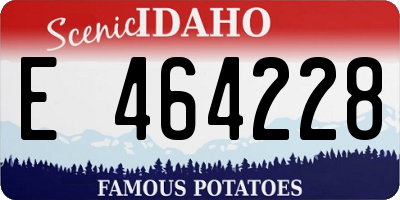 ID license plate E464228
