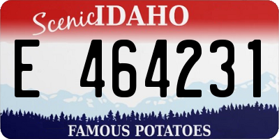 ID license plate E464231