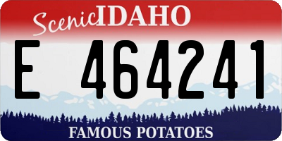 ID license plate E464241