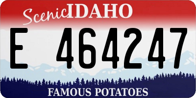 ID license plate E464247