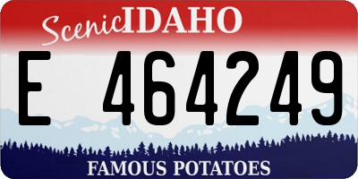 ID license plate E464249