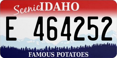 ID license plate E464252