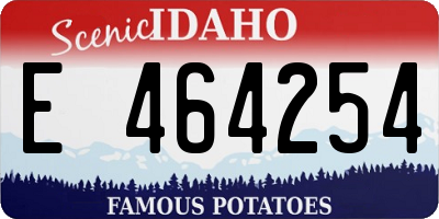 ID license plate E464254