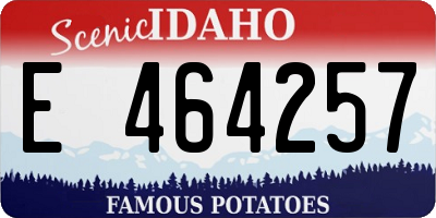 ID license plate E464257