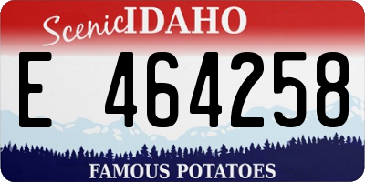 ID license plate E464258