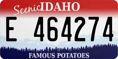 ID license plate E464274