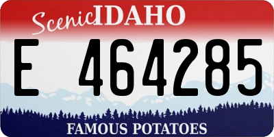 ID license plate E464285