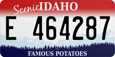 ID license plate E464287
