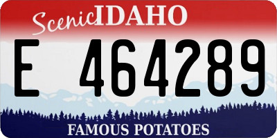 ID license plate E464289