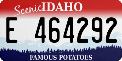 ID license plate E464292