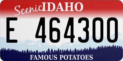ID license plate E464300