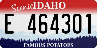 ID license plate E464301