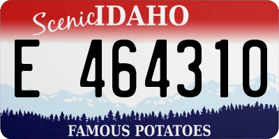 ID license plate E464310