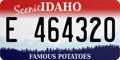 ID license plate E464320