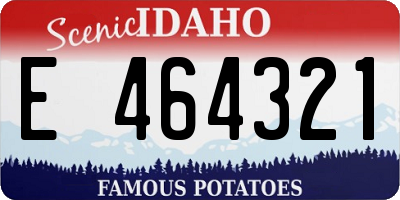 ID license plate E464321