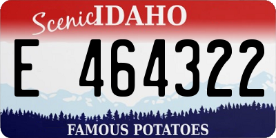 ID license plate E464322